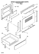 DOOR AND DRAWER PARTS Diagram and Parts List for IKE33310  Inglis Range