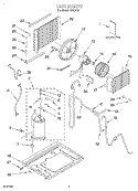 UNIT, LITERATURE Diagram and Parts List for RA81G0  Whirlpool Air Conditioner