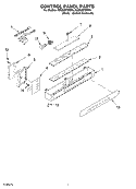 CONTROL PANEL PARTS Diagram and Parts List for KSSS36FMX00  KitchenAid Refrigerator
