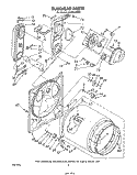 BULKHEAD Diagram and Parts List for LG6881XSW1  Whirlpool Dryer