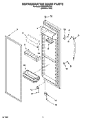 REFRIGERATOR DOOR PARTS Diagram and Parts List for KSRX25FNST03  KitchenAid Refrigerator