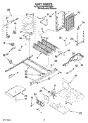 UNIT PARTS Diagram and Parts List for KSRY25CTMS00  KitchenAid Refrigerator