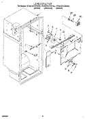 LINER Diagram and Parts List for ET22DKXBN00  Whirlpool Refrigerator