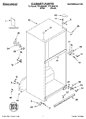 CABINET, LITERATURE Diagram and Parts List for TT21AKXKQ01  Estate Refrigerator