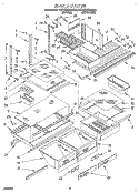 SHELF, LIT/OPTIONAL Diagram and Parts List for 6ET18DKXAW01  Whirlpool Refrigerator