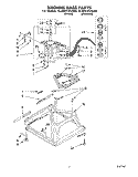 MACHINE BASE Diagram and Parts List for 6LBR5132AW0  Whirlpool Washer
