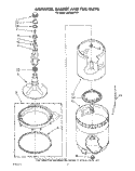 AGITATOR, BASKET AND TUB Diagram and Parts List for LA5380XTF1  Whirlpool Washer