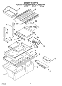 SHELF Diagram and Parts List for ET9FTTXLB00  Whirlpool Refrigerator