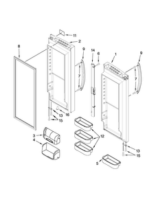 Refrigerator Door Diagram and Parts List for 10672013017  Kenmore Refrigerator