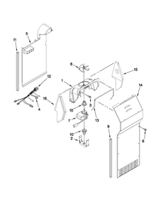 Air Flow Parts Diagram and Parts List for 10650343011  Kenmore Refrigerator