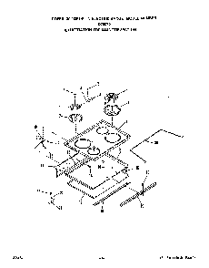 Main Top Diagram and Parts List for D7507*0  Roper Range