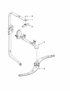 Upper Wash And Rinse Parts Diagram and Parts List for 66513292K114  Kenmore Dishwasher
