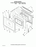 DOOR PARTS Diagram and Parts List for WFG374LVB3  Whirlpool Range