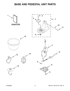 Part Location Diagram of W11445741 Whirlpool PEDESTL