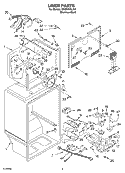 LINER PARTS Diagram and Parts List for GT2SHKXLS01  Whirlpool Refrigerator