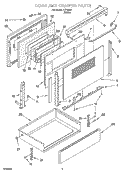 DOOR AND DRAWER PARTS Diagram and Parts List for IHP33801  Inglis Range
