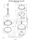 AGITATOR, BASKET AND TUB Diagram and Parts List for LA5300XPW5  Whirlpool Washer