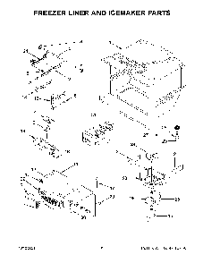 Freezer Liner And Icemaker Parts Diagram and Parts List for KRFC302ESS06  KitchenAid Refrigerator