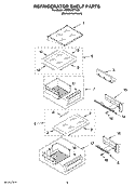 REFRIGERATOR SHELF PARTS Diagram and Parts List for KSSS36FTX00  KitchenAid Refrigerator