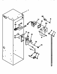 Refrigerator Liner Diagram and Parts List for 106KSSS36QDW05  KitchenAid Refrigerator