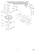 MAGNETRON AND TURNTABLE Diagram and Parts List for GH7145XFZ1  Whirlpool Microwave