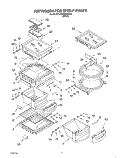 REFRIGERATOR SHELF Diagram and Parts List for 3XKGN705000  Whirlpool Refrigerator
