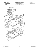 COOKTOP, LITERATURE Diagram and Parts List for RS600BXYH2  Whirlpool Range