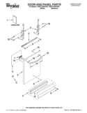 DOOR AND PANEL PARTS Diagram and Parts List for 7WDT770PAYM1  Whirlpool Dishwasher