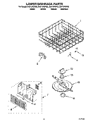 LOWER DISHRACK PARTS, OPTIONAL PARTS (NOT INCLUDED) Diagram and Parts List for DU915PWPT2  Whirlpool Dishwasher