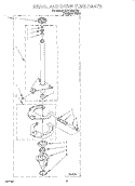 BRAKE AND DRIVE TUBE Diagram and Parts List for 6LSC8255EQ0  Whirlpool Washer