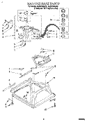 MACHINE BASE Diagram and Parts List for 6LBR7255AQ1  Whirlpool Washer