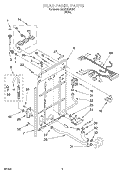 REAR PANEL Diagram and Parts List for GCA2781XSW1  Whirlpool Washer