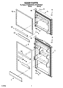 DOOR PARTS Diagram and Parts List for ET0WSRXMQ01  Whirlpool Refrigerator