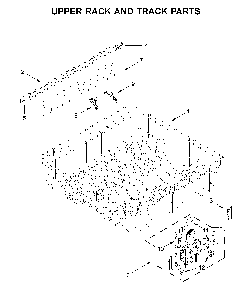 Upper rack and track parts Diagram and Parts List for WDTA80SAKZ0  Whirlpool Dishwasher