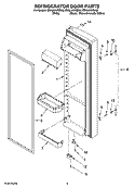 REFRIGERATOR DOOR PARTS Diagram and Parts List for ES5LHAXSA02  Whirlpool Refrigerator
