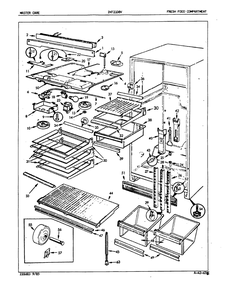 03 - Fresh Food Compartment Diagram and Parts List for INT21D8A  Whirlpool Refrigerator