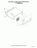 TOP GRILLE AND UNIT COVER PARTS Diagram and Parts List for KBRO36FTX04  KitchenAid Refrigerator