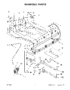 Manifold Parts Diagram and Parts List for KFGG500EWH4  KitchenAid Range