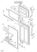 DOOR Diagram and Parts List for ST18PKXJW00  Whirlpool Refrigerator