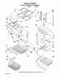 SHELF PARTS Diagram and Parts List for KBFS22EWBL2  KitchenAid Refrigerator
