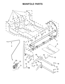Manifold Parts Diagram and Parts List for WFG715H0EH0  Whirlpool Range