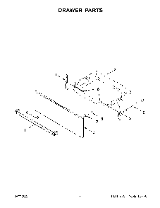 Drawer Parts Diagram and Parts List for YKSEG700ESS6  KitchenAid Range