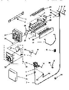 Icemaker Diagram and Parts List for ET22DQLB00  Whirlpool Refrigerator