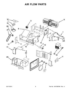 05 - AIR FLOW PARTS Diagram and Parts List for YWMH76718AB2  Whirlpool Microwave