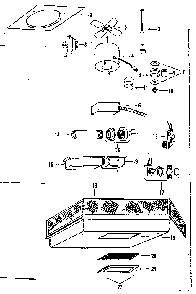 Turbo- Flo Hood Diagram and Parts List for 1559205  Kenmore Range Hood