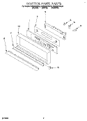 CONTROL PANEL, LITERATURE Diagram and Parts List for KEBS207BAL2  KitchenAid Wall Oven