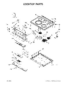 Cooktop parts Diagram and Parts List for 66495123610  Kenmore Range