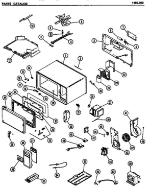 01 - Page 1 Diagram and Parts List for 1150002  Whirlpool Microwave