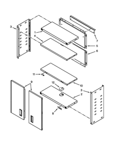 28" Wall Gearbox Parts Diagram and Parts List for GAWG28FDESG00  Whirlpool Cabinet