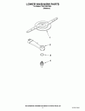 LOWER WASHARM PARTS Diagram and Parts List for 7DU1100XTSS4  Whirlpool Dishwasher